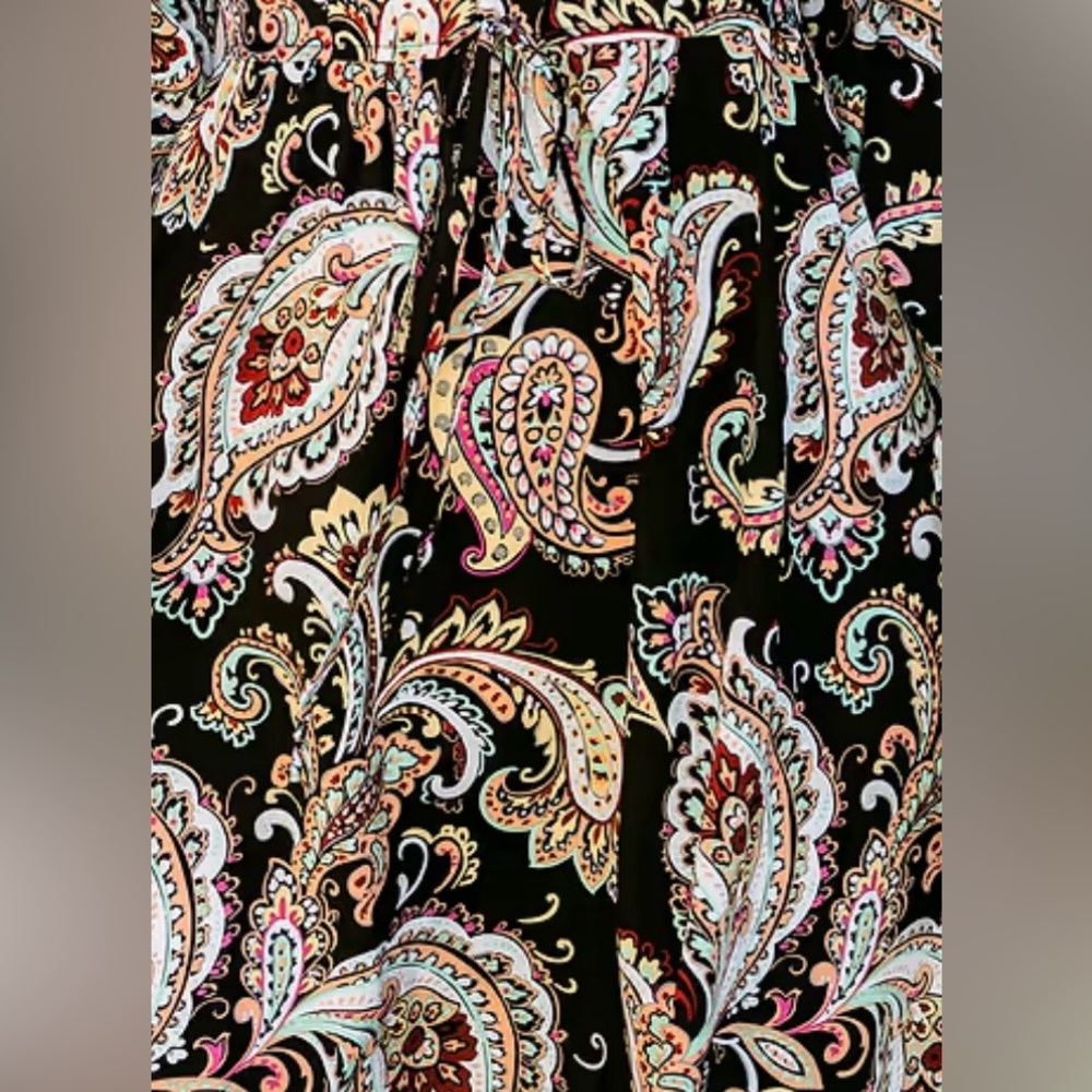 Cupshe Belted Paisley Print A-line Dress- medium - Picture 7 of 13